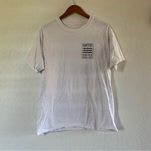 vintage style white Surfers Coffee Hawaii shirt - christmas edition | size: L